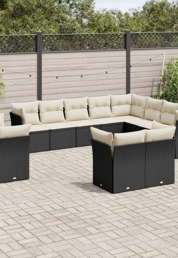 Modern loungegrupp i svart från vidaXL.