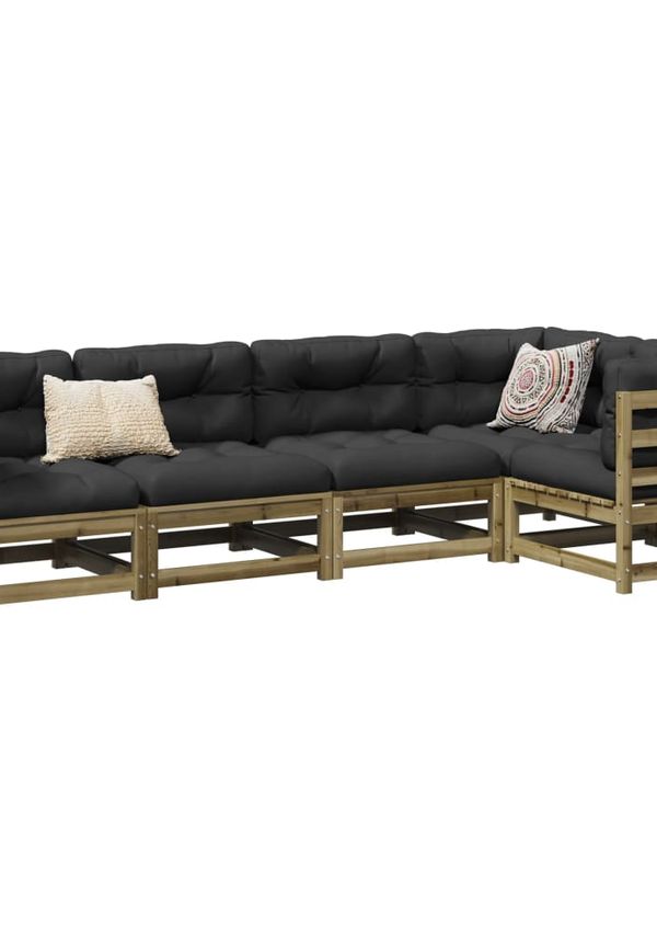 Komfortabel loungegrupp i bomull från vidaXL.