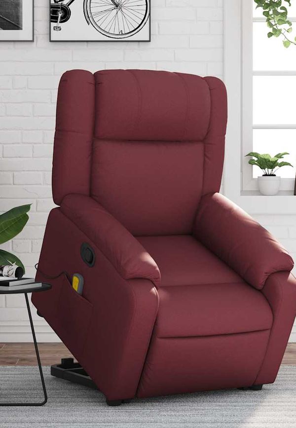 Skön reclinerfåtölj i rött från vidaXL.