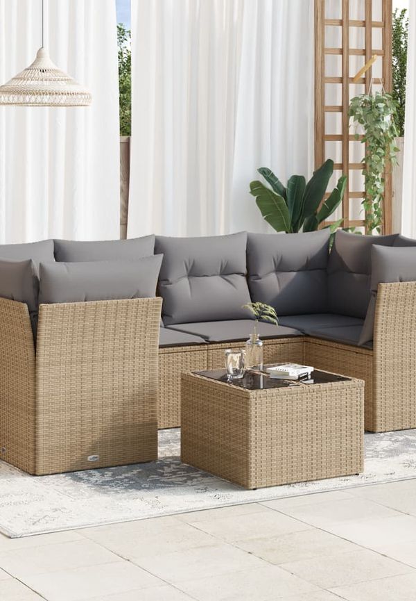 Beige vidaXL-möbelgrupp i otroligt fin modell.