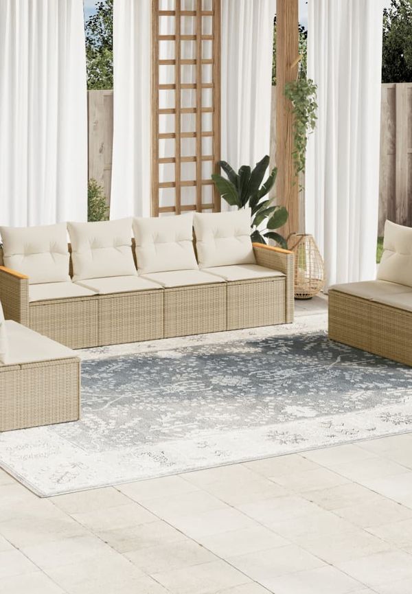 Beige vidaXL-möbelgrupp i söt modell.