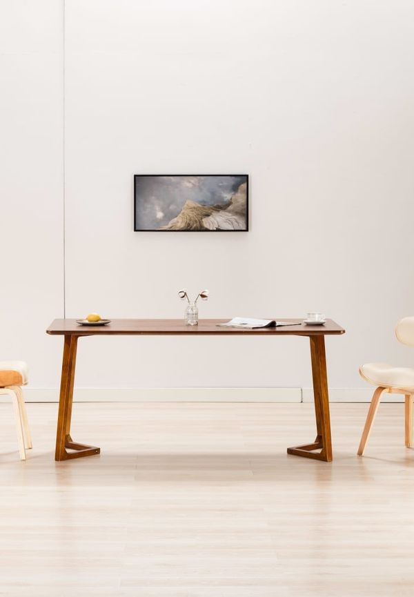 Stilren brun stol i bomull från vidaXL.