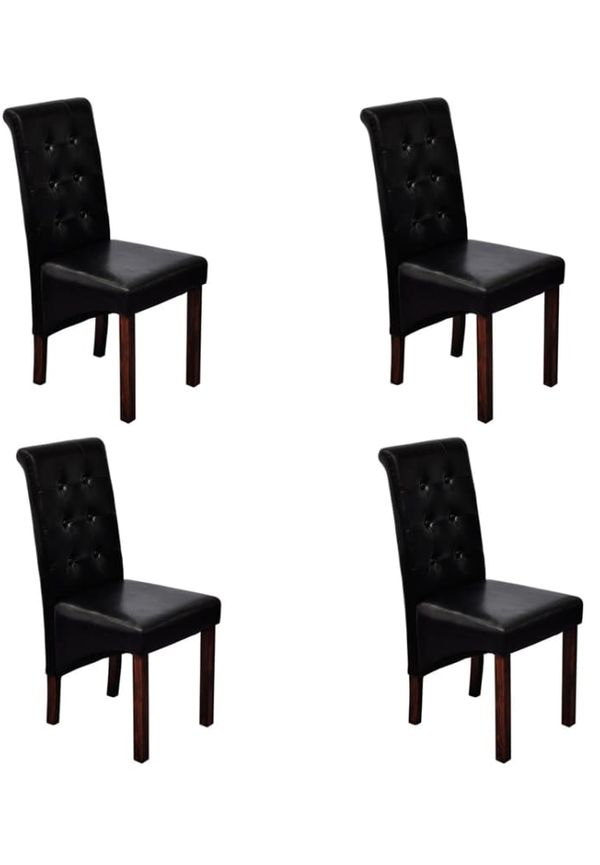 Fin matstol i svart från vidaXL.