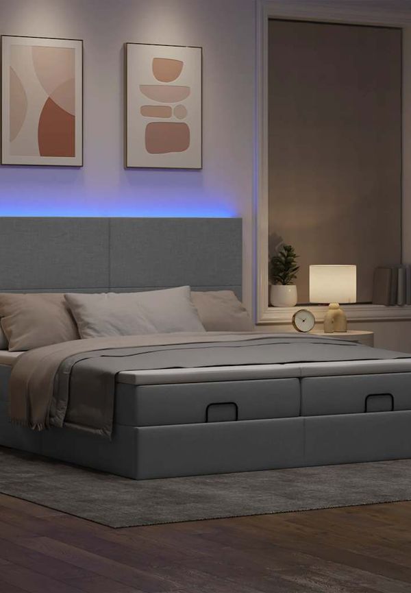 Riktigt trendig grå säng 2025 från vidaXL.