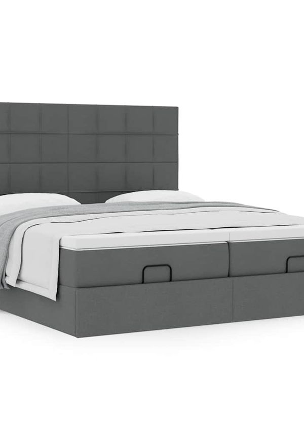 Grå dubbelsäng som passar perfekt till hösten 2025!