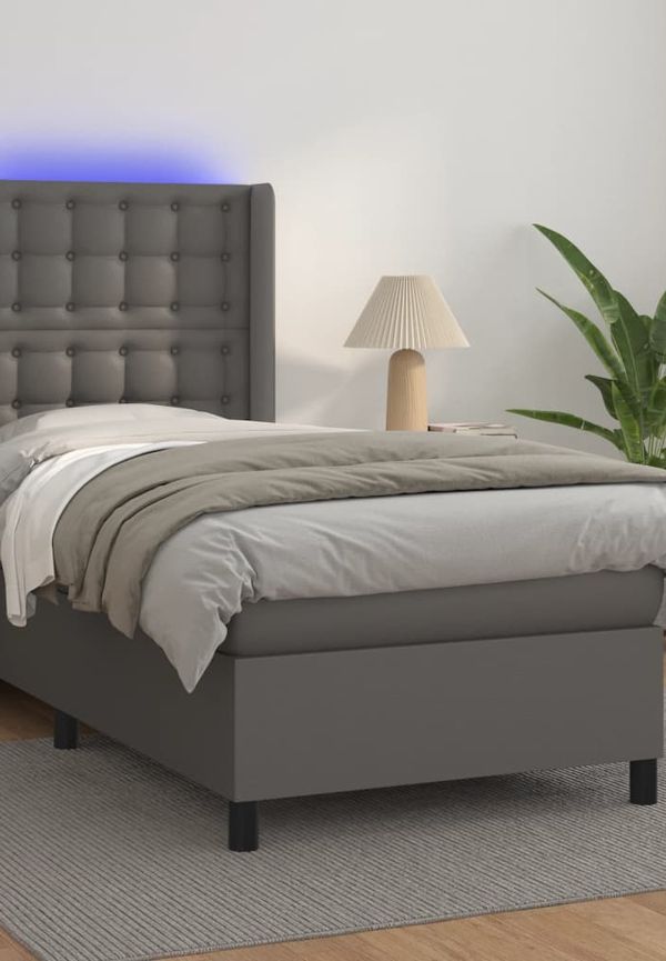 Söt grå säng i bomull från vidaXL.