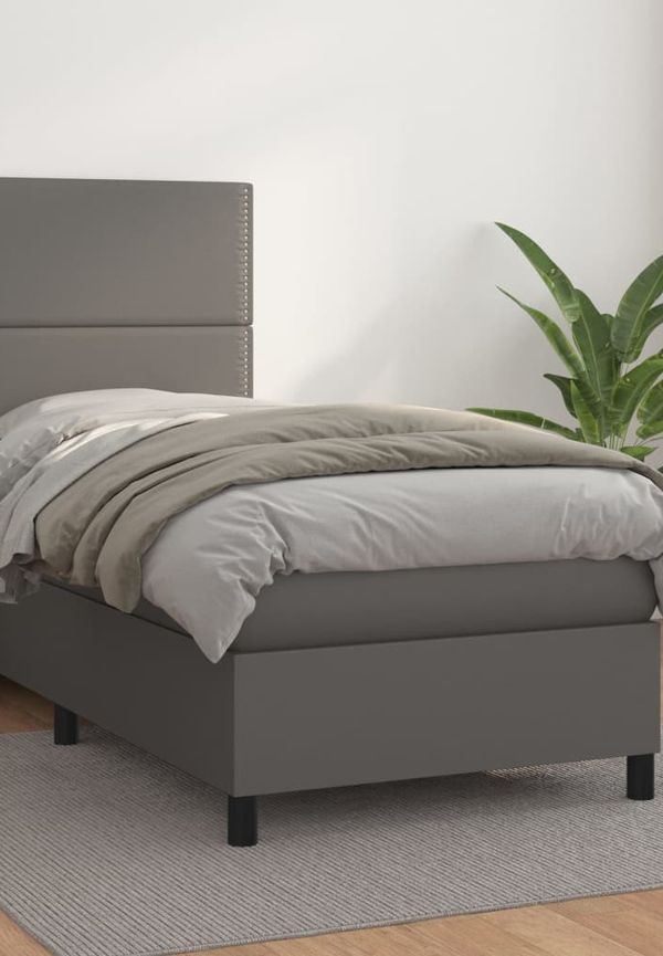 Ikonisk grå säng i bomull från vidaXL.