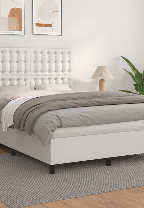 Stilriktig vit bomullssäng 2025 från vidaXL.