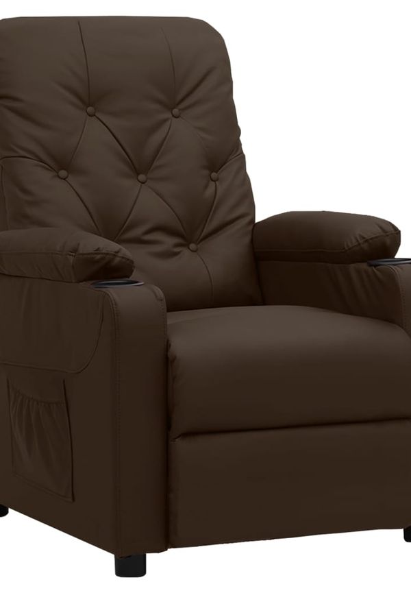 Brun vidaXL-fåtölj i fantastiskt snygg modell.