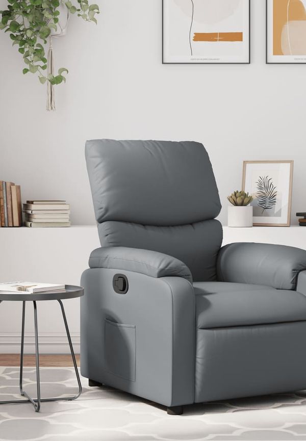 Grå vidaXL-reclinerfåtölj i otroligt fin modell.