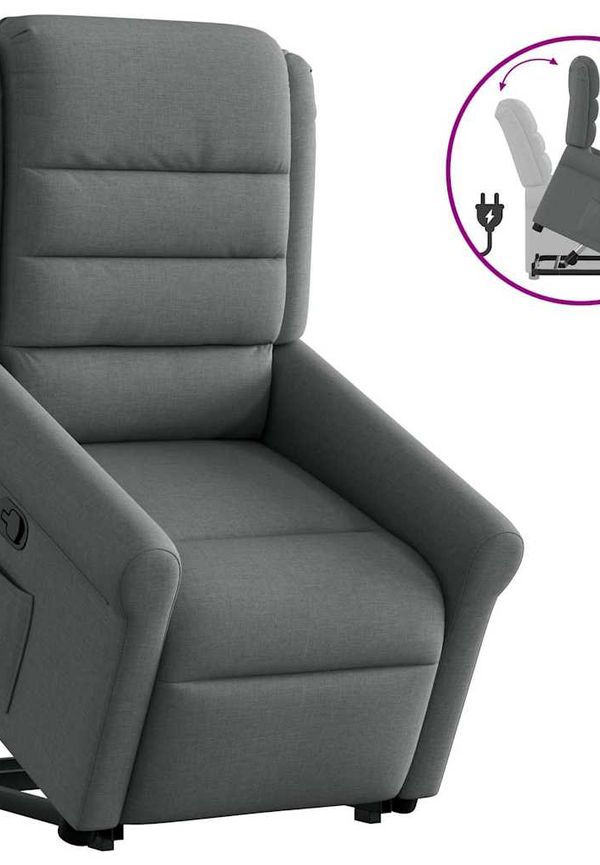 Grå vidaXL-fåtölj i moderiktig modell.