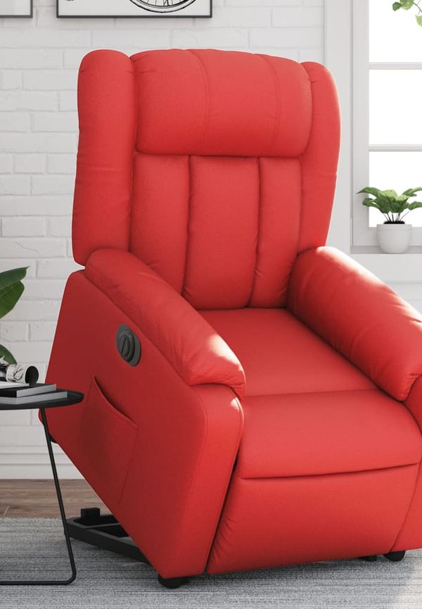 Moderiktig reclinerfåtölj i rött från vidaXL.