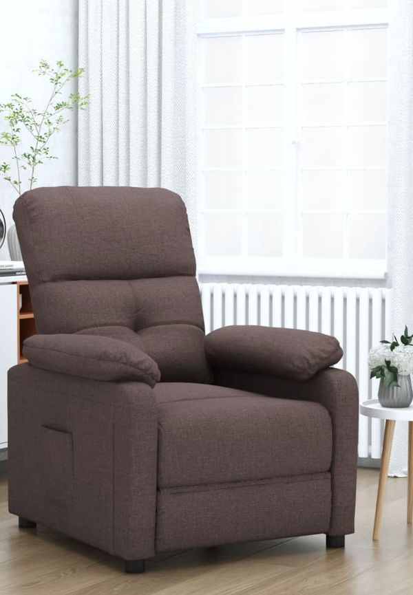Brun vidaXL-reclinerfåtölj i härlig modell.