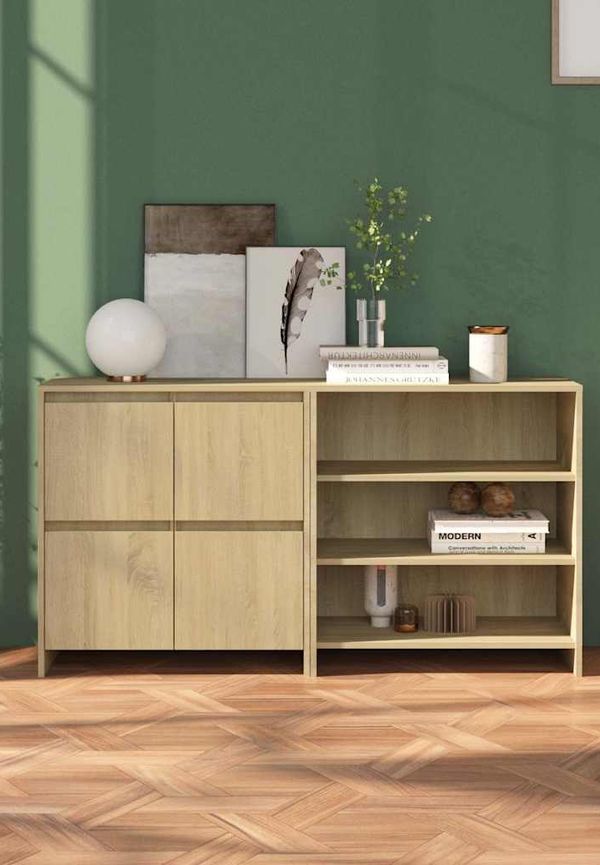 Fin ekmatbord i beiget från vidaXL.