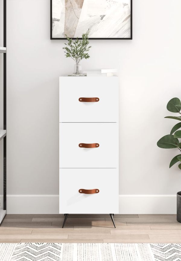 Riktigt trendig serveringsbord i vitt från vidaXL.