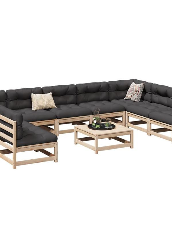 Söt brun möbelgrupp i bomull från vidaXL.