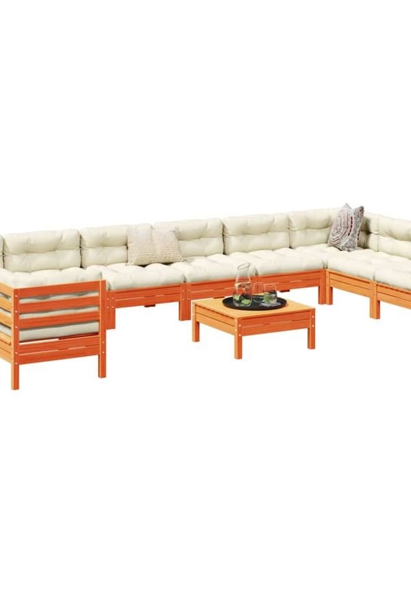 Fantastiskt fin vidaxl möbelgrupp i brun färg gjord i bomull.