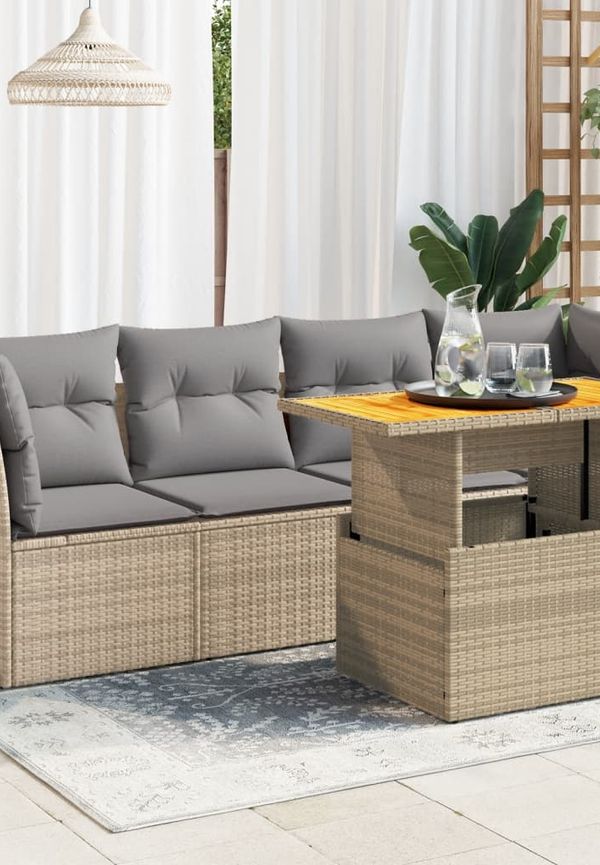 Beige vidaXL-bord i skön modell.