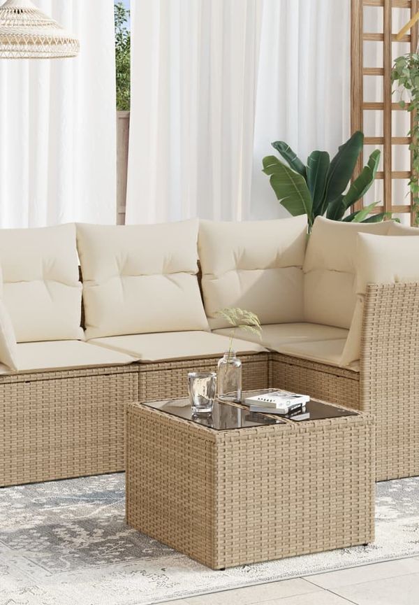 Härlig soffgrupp i beiget från vidaXL.