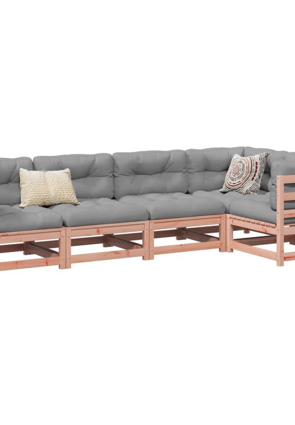 Riktigt trendig vidaxl soffgrupp i brun färg gjord i bomull.