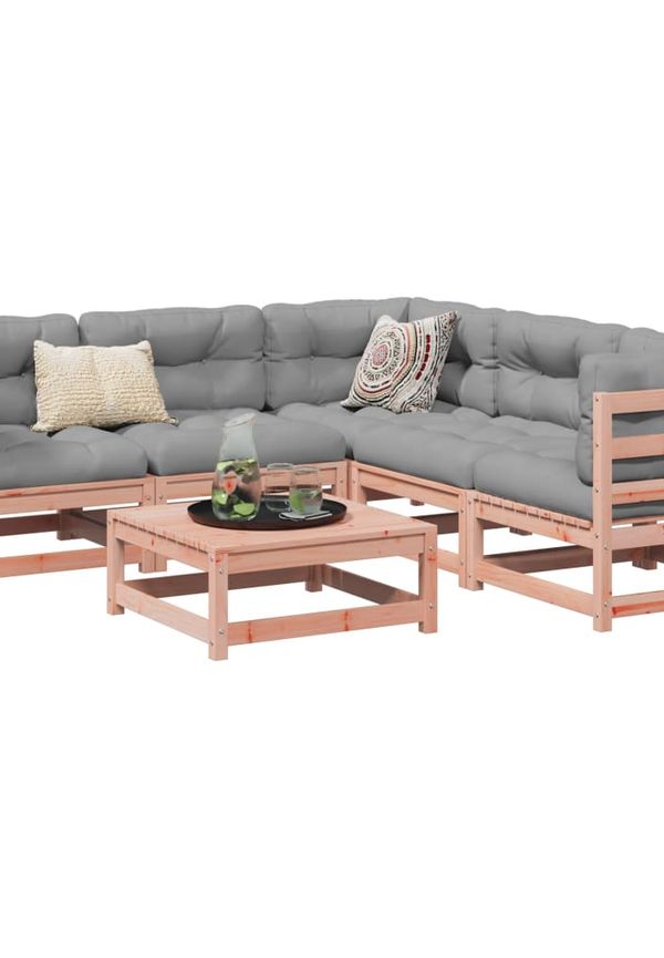 Brun VidaXL bomullsloungegrupp som passar perfekt till hösten 2025!