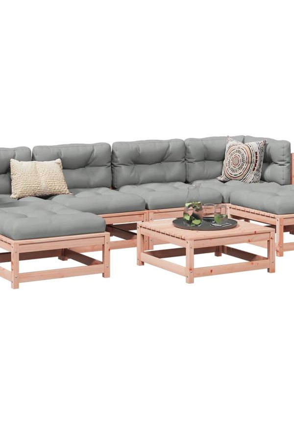 Brun VidaXL bomullsloungegrupp som passar perfekt till hösten 2025!