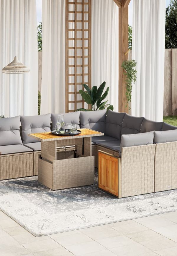 Otroligt snygg matbord i beiget från vidaXL.