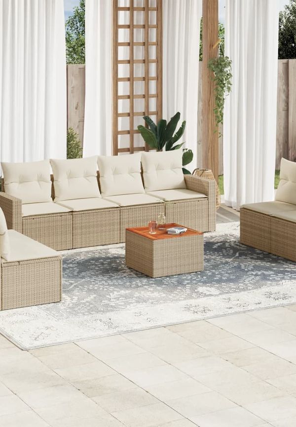 Supersnygg bord i beiget från vidaXL.