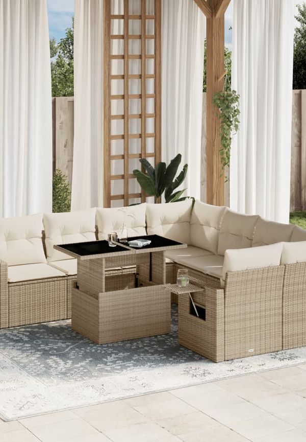 Beige vidaXL-matbord i ikonisk modell.