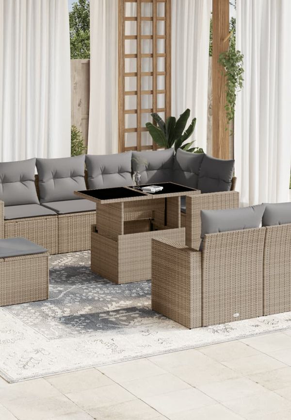 Beige vidaXL-soffbord i vacker modell.