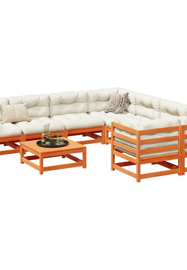 Supersnygg bomullssoffgrupp i brunt från vidaXL.