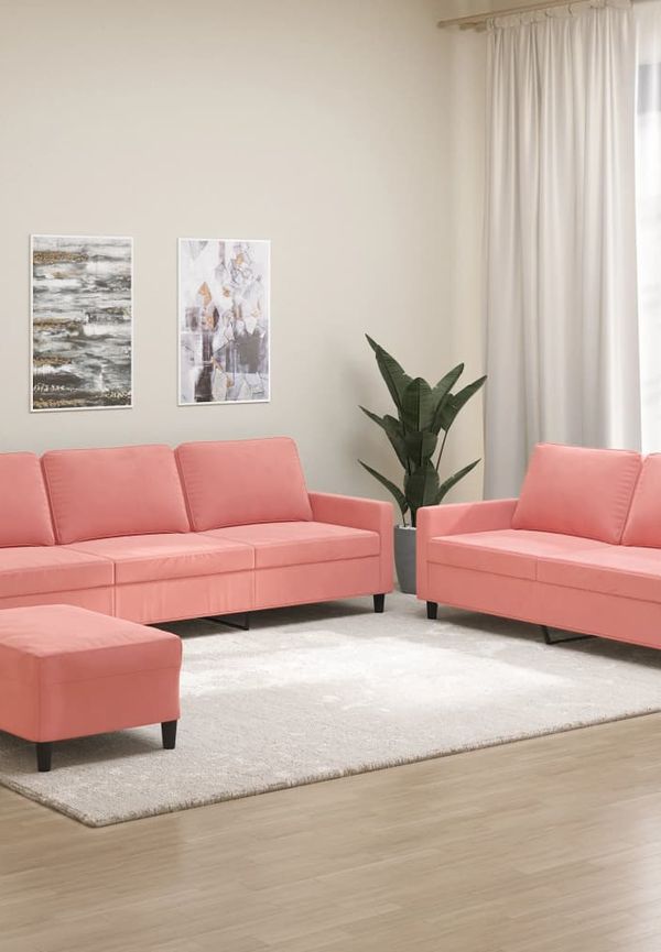 Rosa vidaXL-soffa i fantastiskt fin modell.