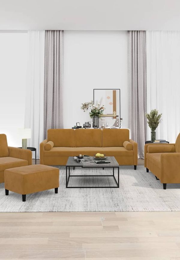 Brun vidaXL-soffa i superfin modell.