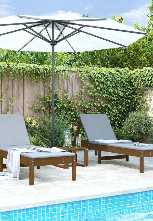 Brun vidaXL-utebord i modern modell.