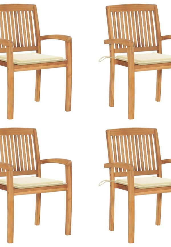 Fantastiskt snygg utestol i teak från vidaXL.