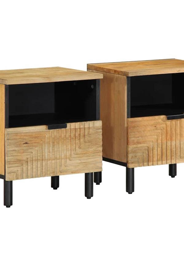 Brun vidaXL-nattduksbord i komfortabel modell.