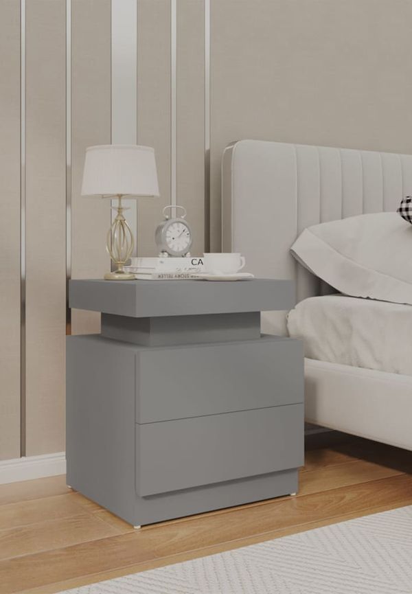 Grå vidaXL-sängbord i exklusiv modell.