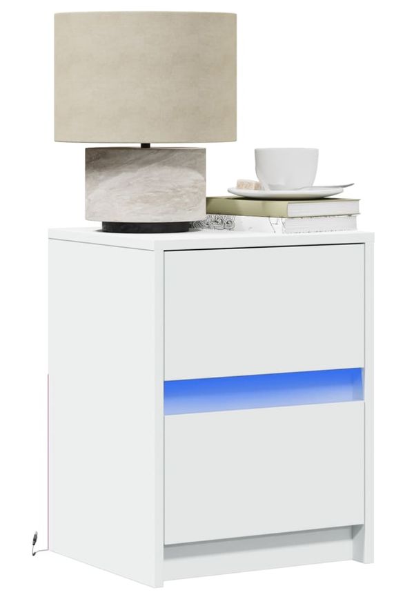 Vit vidaXL-bord i cool modell.