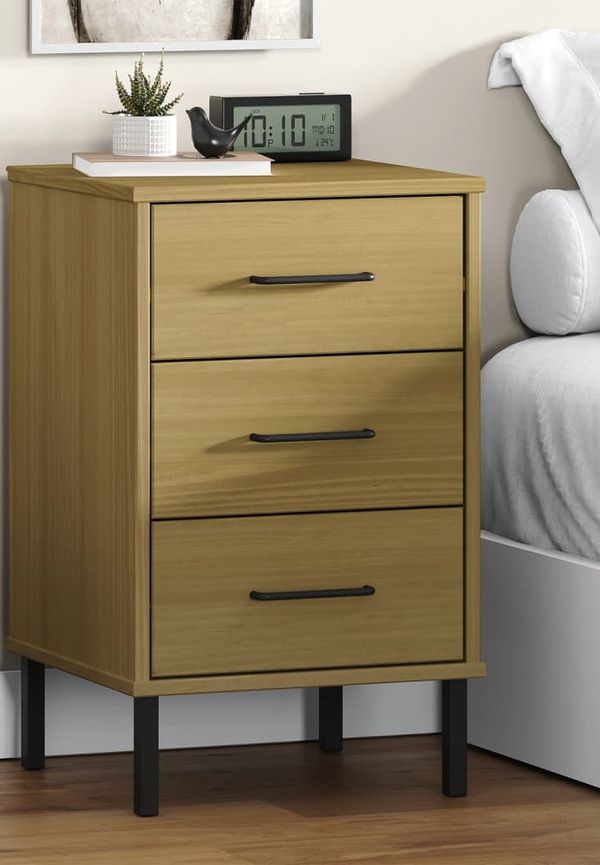 Brun vidaXL-sängbord i otroligt fin modell.