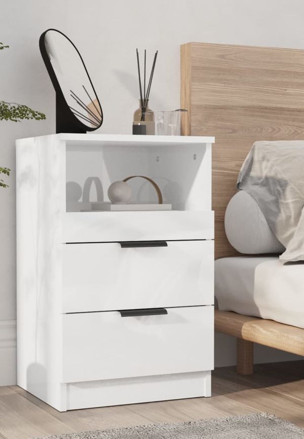 Vit vidaXL-sängbord i komfortabel modell.