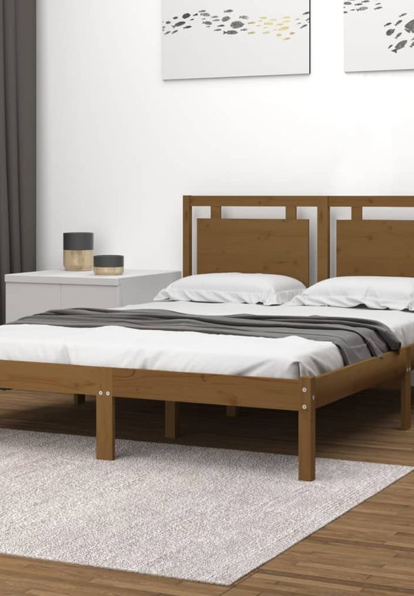 Komfortabel sängram i brunt från vidaXL.