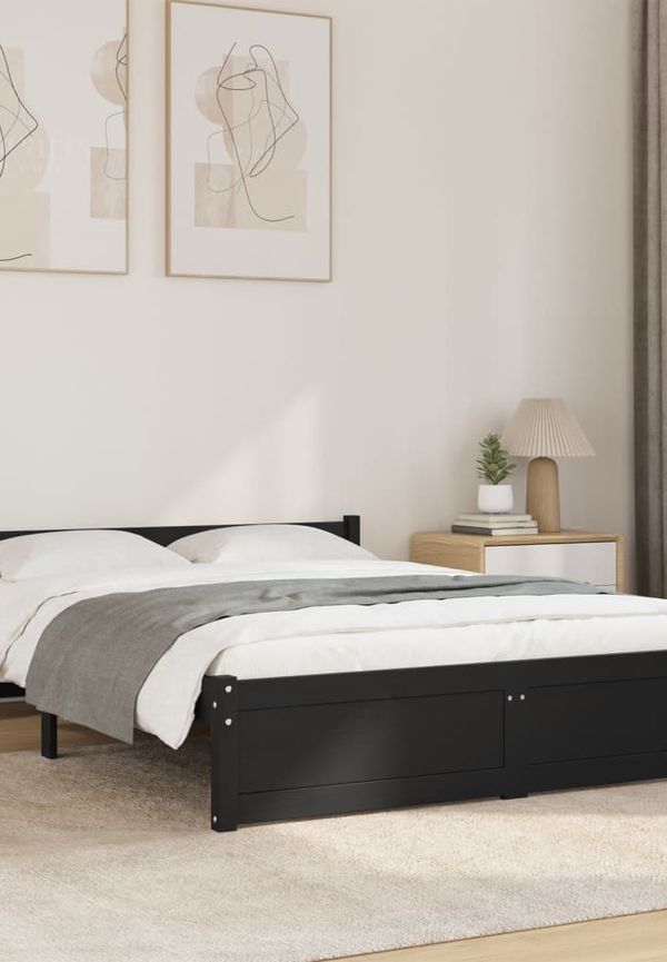 Superfin sängram i svart från vidaXL.