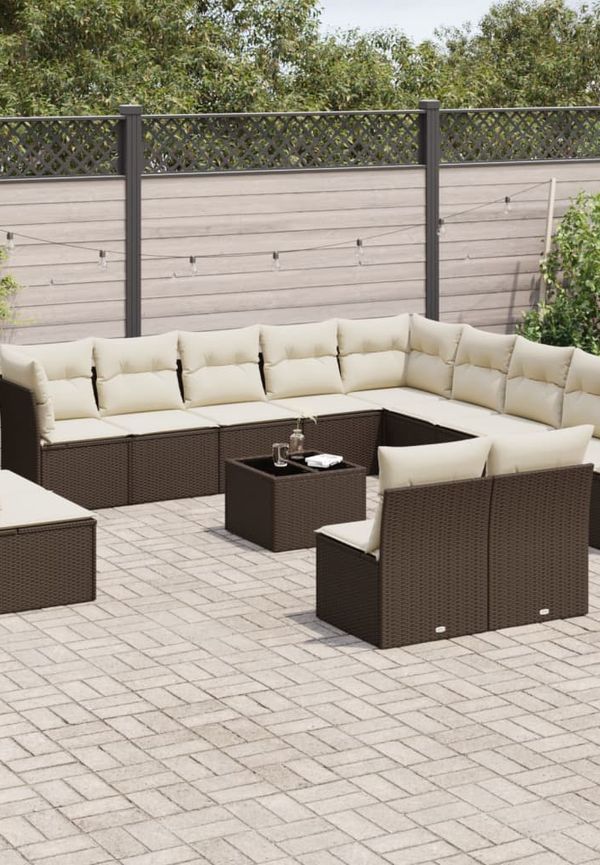 Brun vidaXL-soffgrupp i stilren modell.