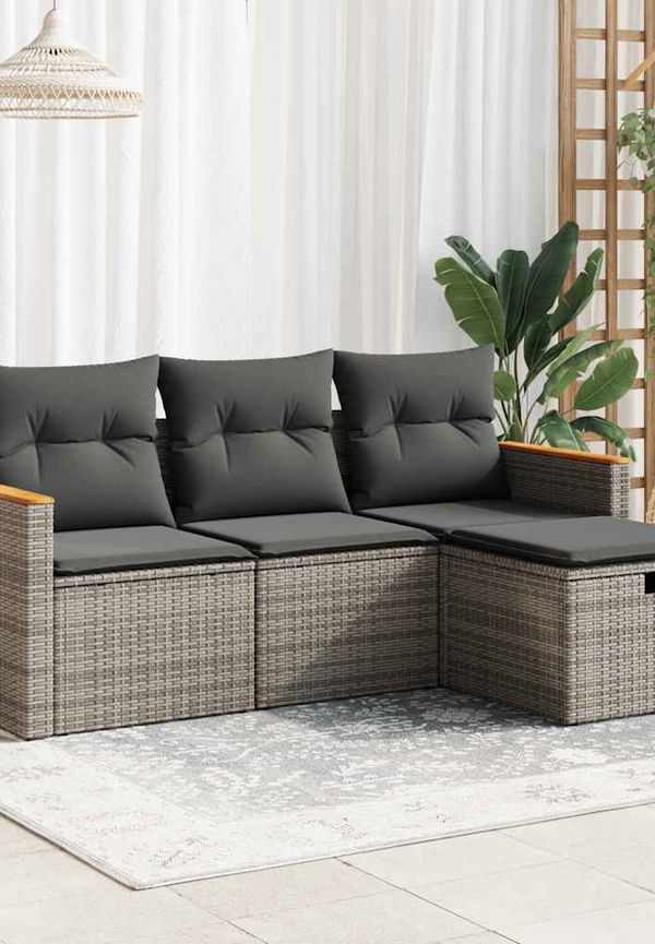 Grå vidaXL-möbelgrupp i smickrande modell.