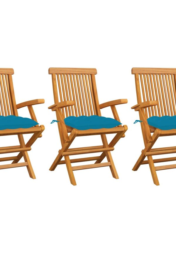 Stilren teakmöbel i blått från vidaXL.