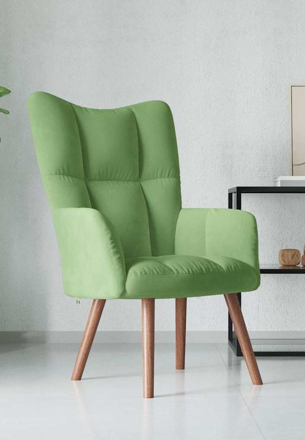 Stilren vilstol i grönt från vidaXL.