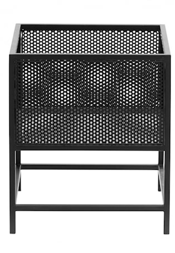 Modern svart sidobord i järn från Nordal.