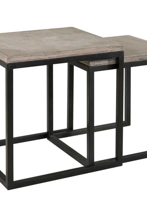 Grå Artwood-sidobord i ek i riktigt snygg modell.