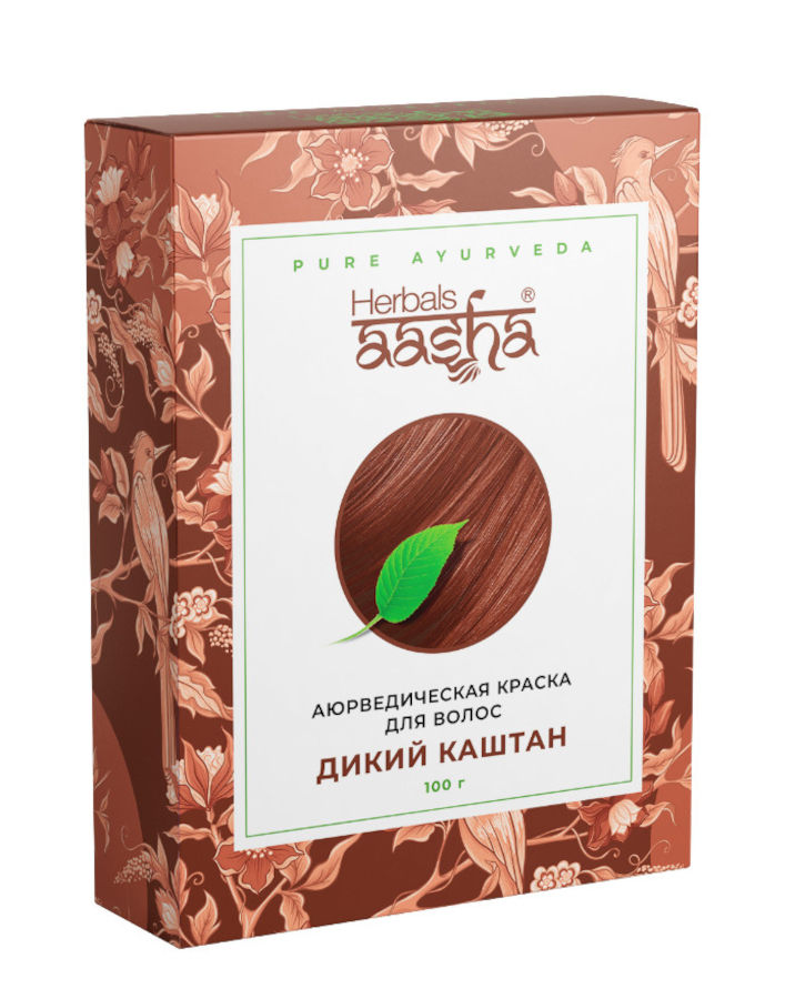 Аюрведическая лечебная краска для волос aasha herbals 100 г горький шоколад