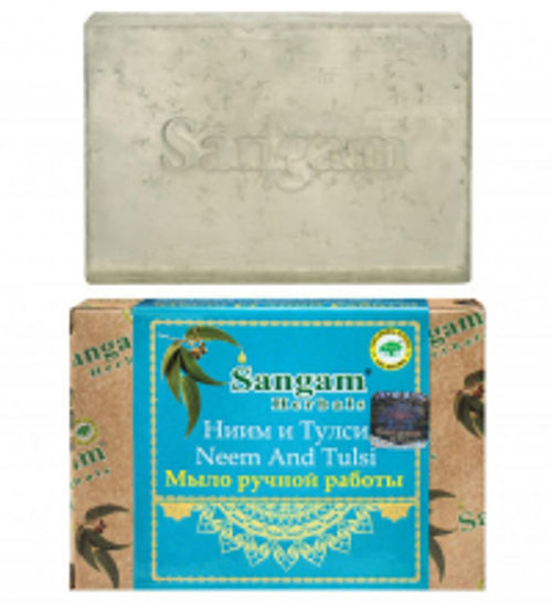 Мыло Sangam Herbals Ниим и Тулси (100 г). 